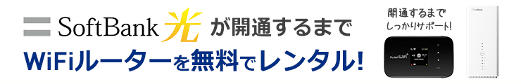 SoftBank 光 開通前レンタル